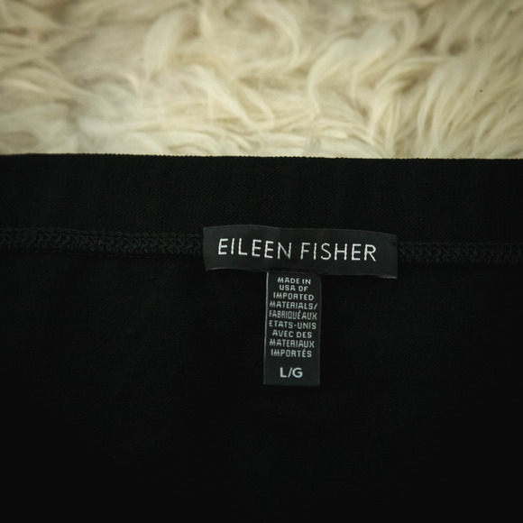 Eileen Fisher Size Large L Black System Pull On Knee Length Viscose Blend Knit S - Picture 3 of 5